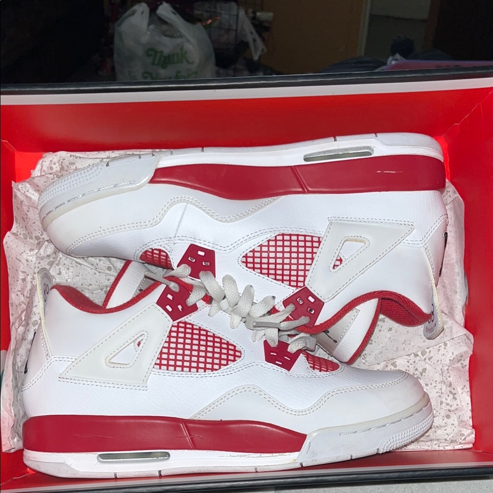 Jordan Kids Red and White Sneakers